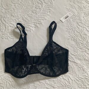 NWT Cuup bra The scoop black lace size 34G underwire adjustable straps